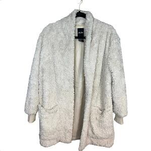 MeJane sherpa cream cardigan women medium